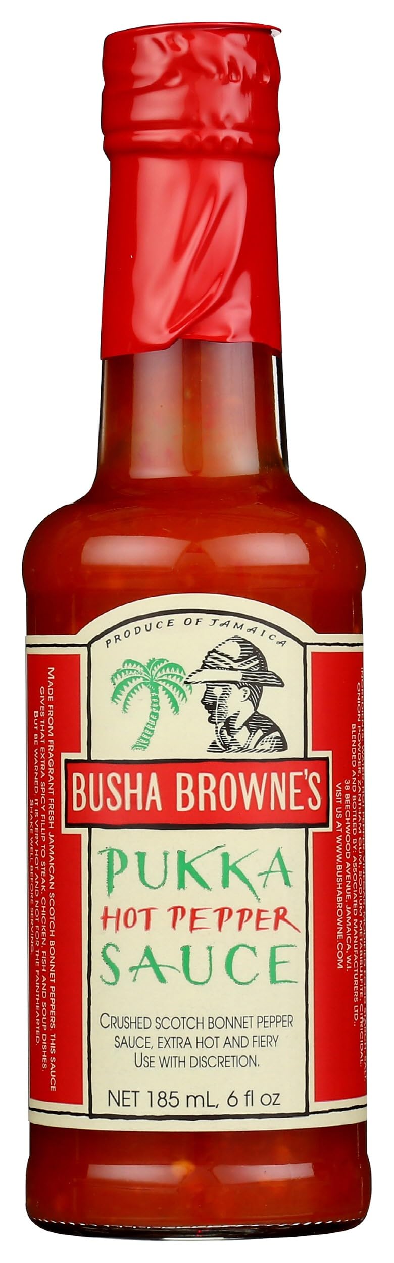 Busha Browne Pukka Hot Pepper Sauce - 6oz Jamaican Jerk Marinade & Cooking Sauce - Perfect for Grilling, BBQ, and Caribbean Recipes