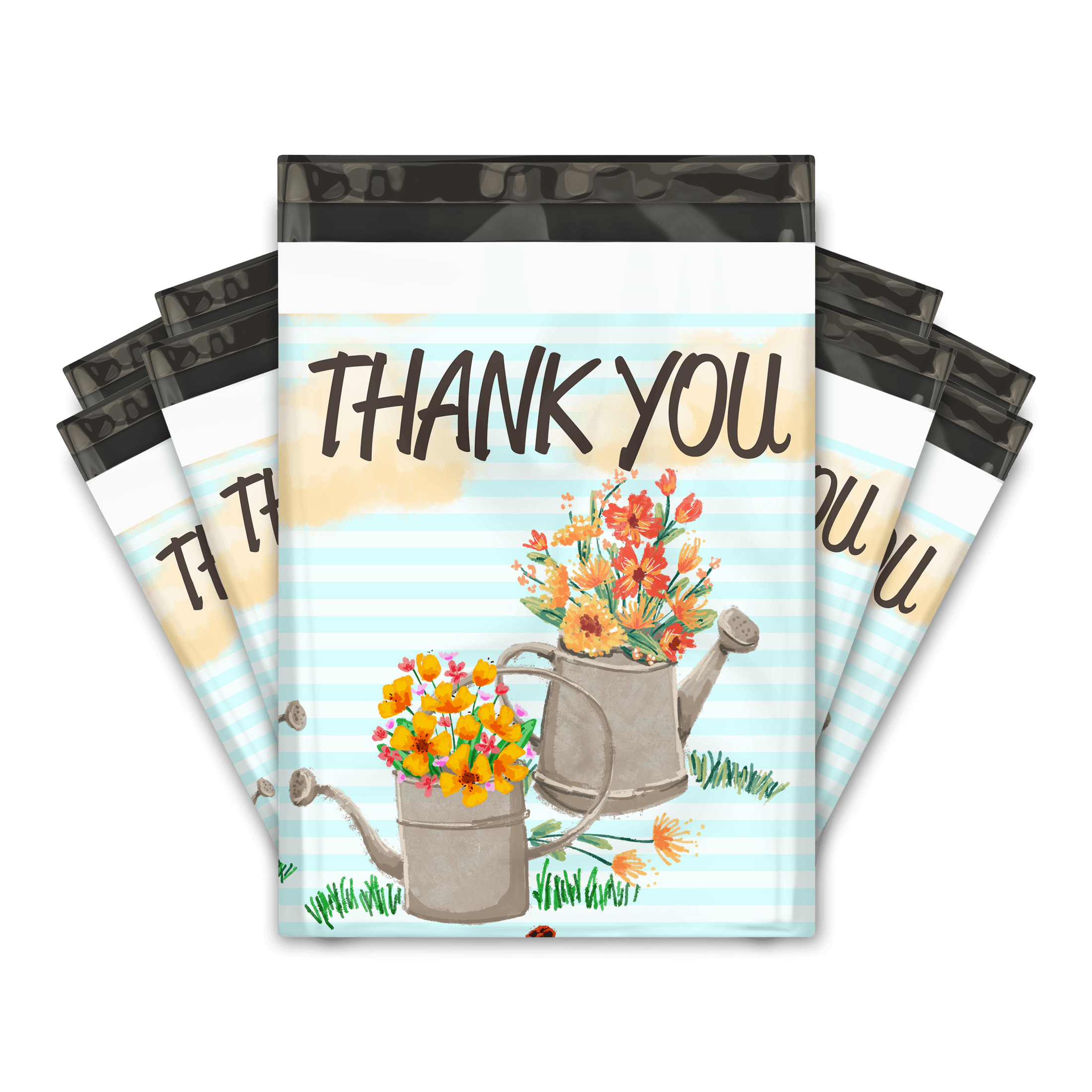 10x13 Watering Can Poly Mailers - Premium Printed Shipping Envelopes for Ecommerce, Small Business & Subscription Boxes - Waterproof Mailing Bags for Plants, Gardening Supplies & Home Decor Shipments