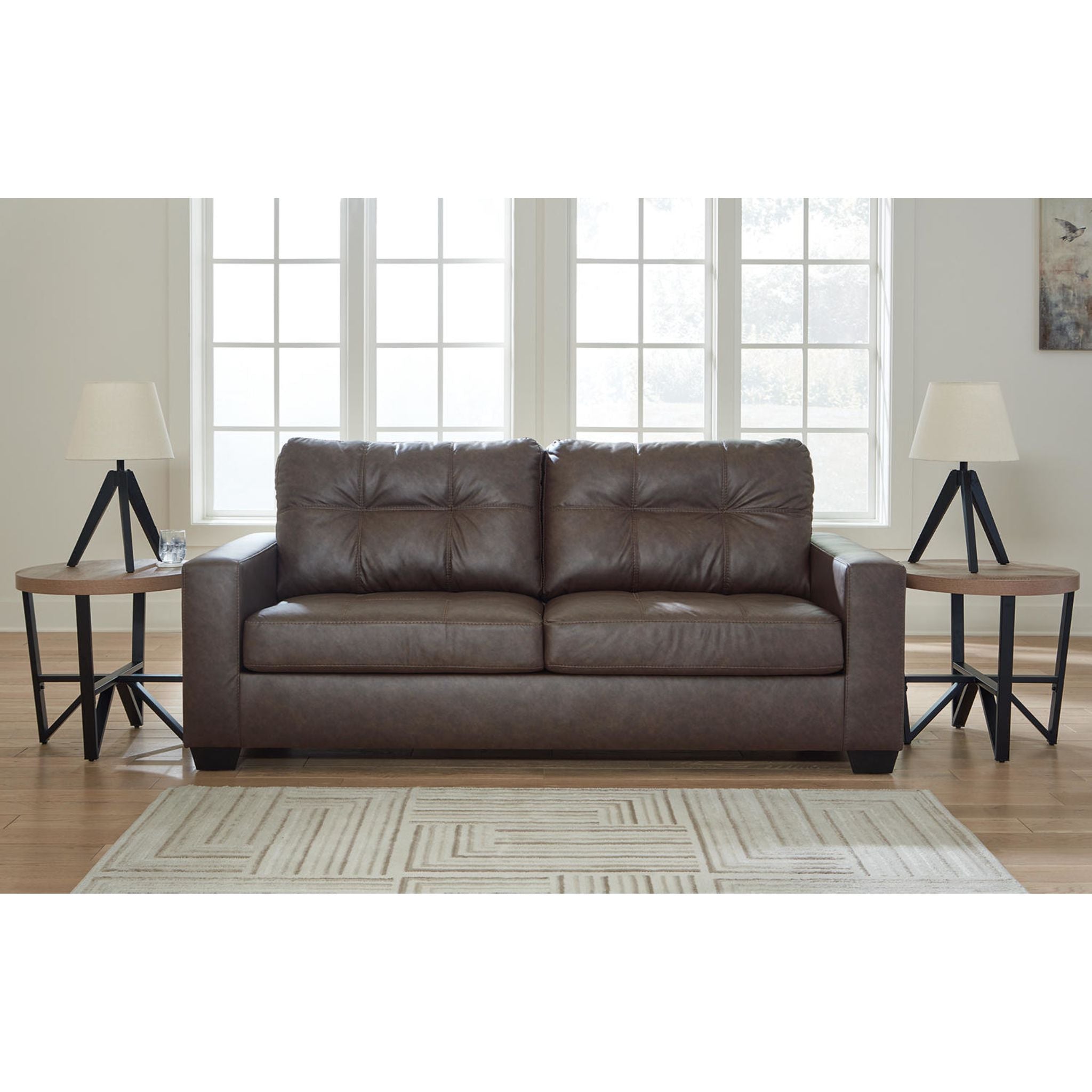 Barlin Mills Sofa - Modern Comfortable Couch for Living Room, Lounge & Office - Soft Fabric Upholstered Sectional with Sturdy Frame - Perfect for Relaxing, Entertaining & Small Spaces
