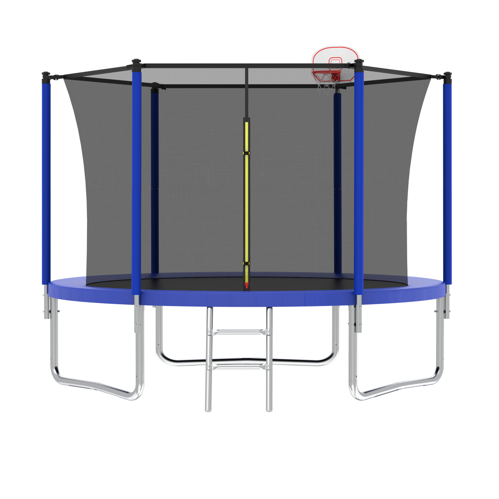 10FT Kids Trampoline with Basketball Hoop & Safety Enclosure - ASTM Approved Outdoor Bounce Play Set for Backyard Fun - Easy Assembly for Children's Playtime, Birthday Gifts & Family Activities
