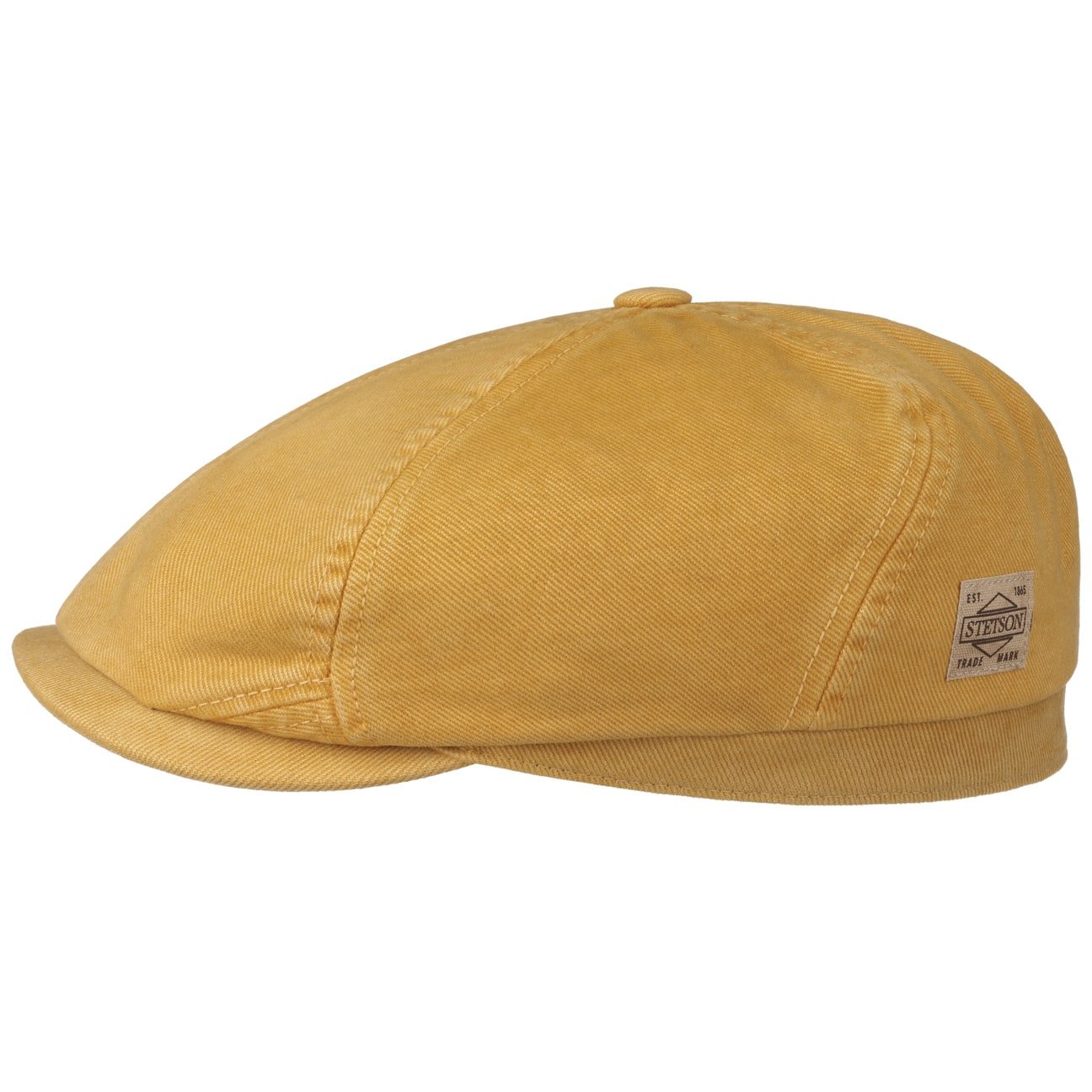 Stetson Soft Cotton 6-Panel Flat Cap for Men - Breathable & Comfortable Summer Hat for Outdoor Activities, Golf, Fishing, and Casual Wear