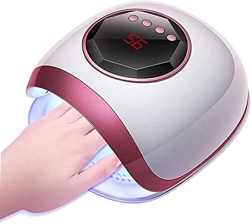 72W Fast UV LED Nail Dryer & Gel Polish Curing Lamp - Professional Nail Art Tool with 4 Timer Settings & Auto Sensor for Fingernails & Toenails - Perfect for Salon, Home Manicure & Pedicure