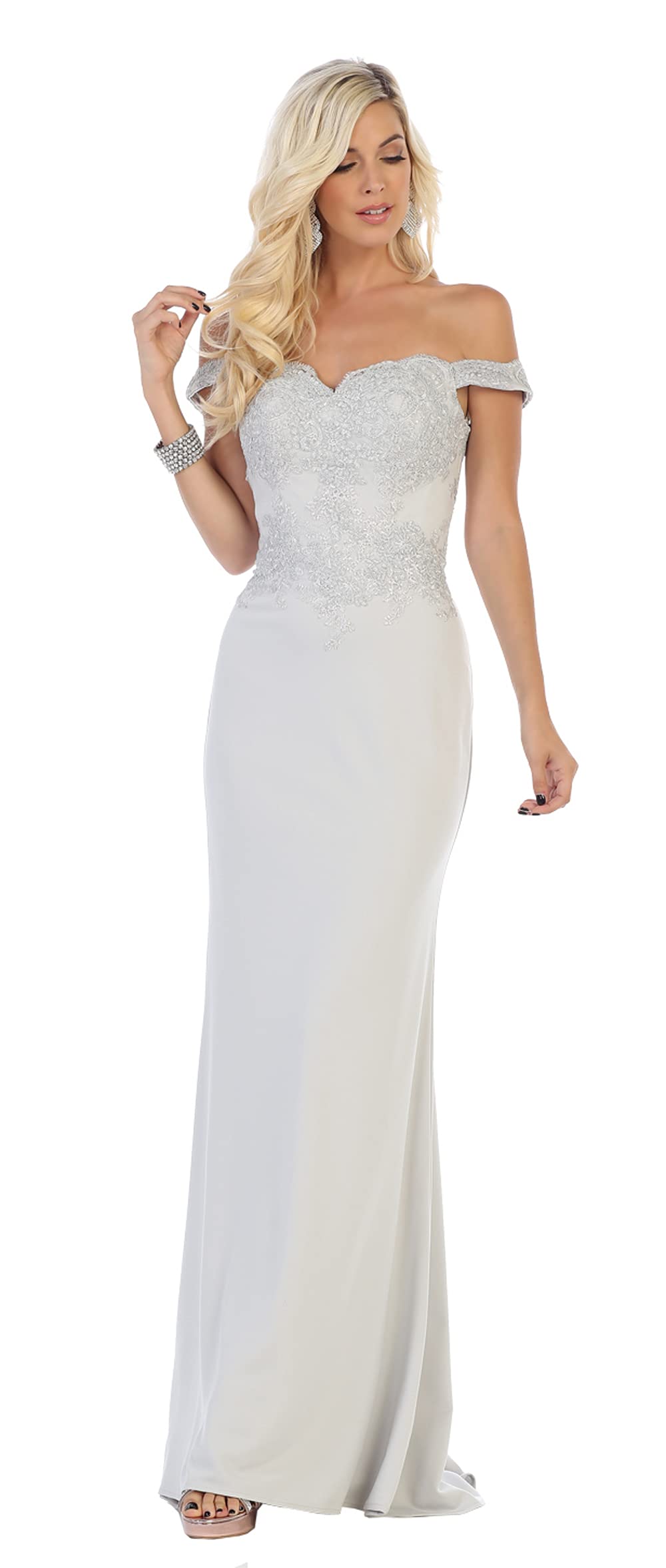 May Queen MQ1529 Off The Shoulder Prom Formal Gown - Elegant Evening Dress for Homecoming, Wedding, and Special Occasions