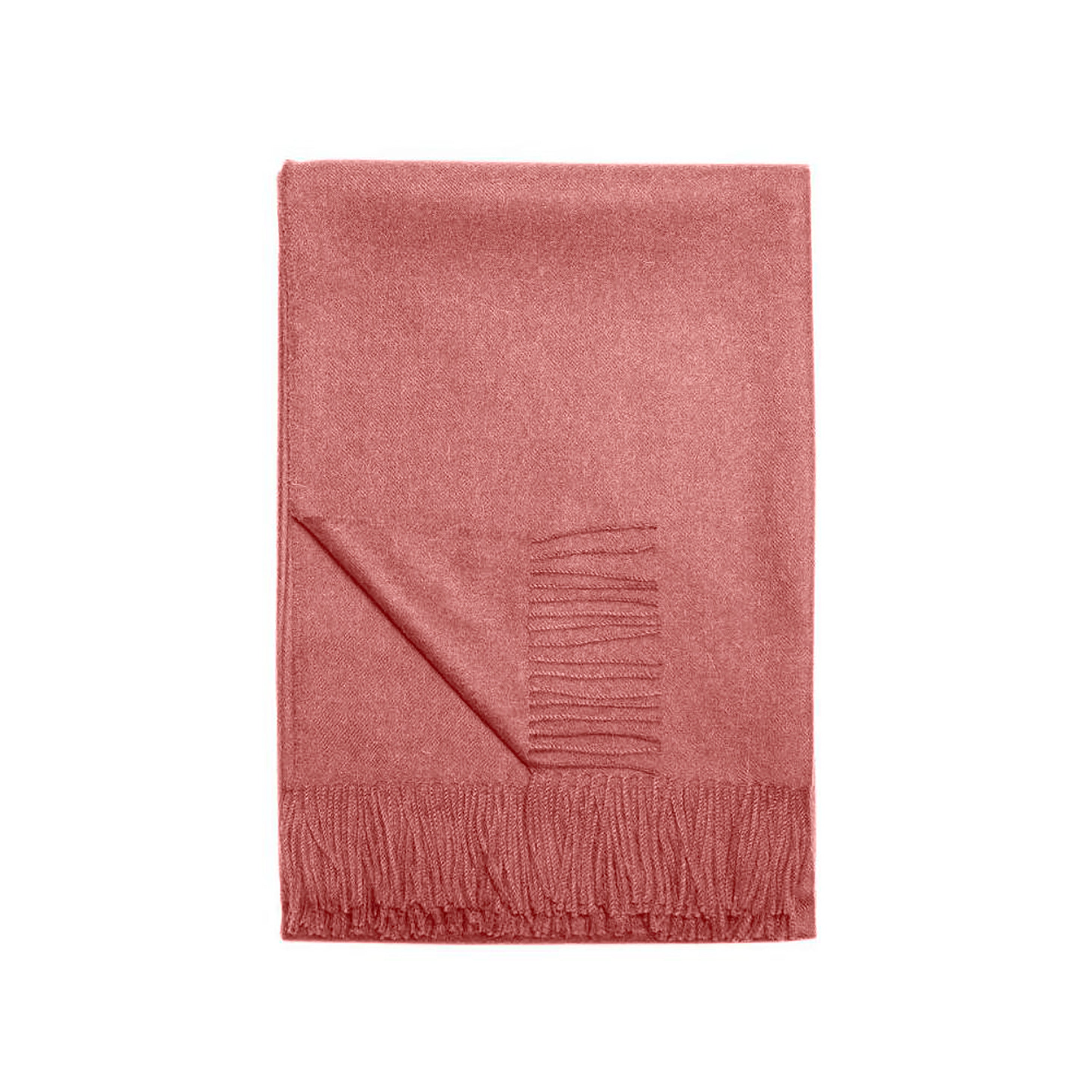 Soft Baby Alpaca Throw Blanket - Paris Design, Strawberry Ice Melange Color - Cozy Home Decor for Sofa, Bed & Nursery | Perfect Gift for Housewarming & Winter