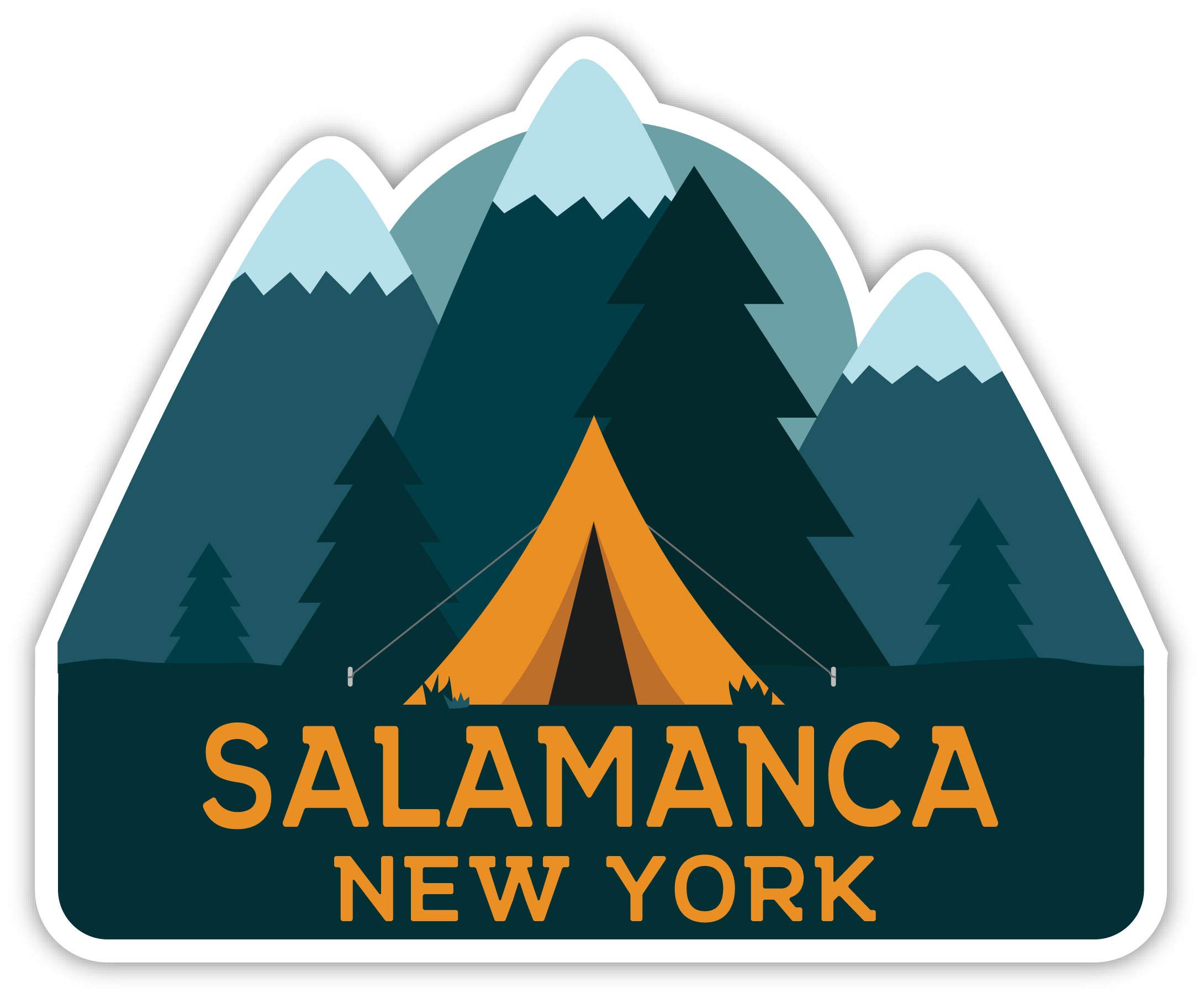 4-Inch Salamanca New York Souvenir Fridge Magnet - Camping Tent Design - Perfect for Travel Memories, Home Decor & Gift Ideas