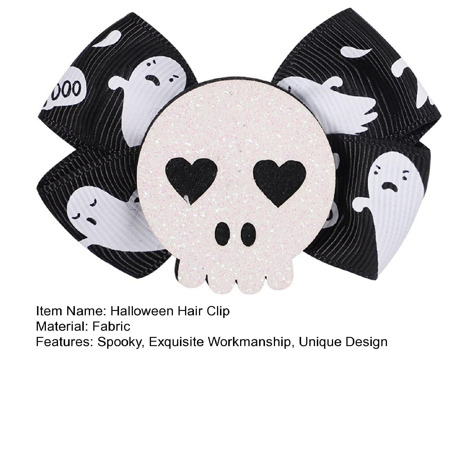 Wilitto Halloween Hair Clips for Women - Fashion Pumpkin Spider Skull Design Hair Accessories, Spooky & Unique Hair Styling Clips for Parties, Cosplay & Costume Events