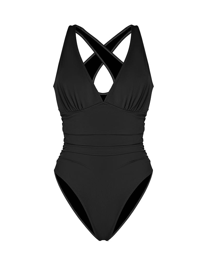 Smart Sculpt Plunge Cutout Swimsuit for Women - Sexy One Piece Bathing Suit with Tummy Control - Perfect for Beach, Pool & Vacation