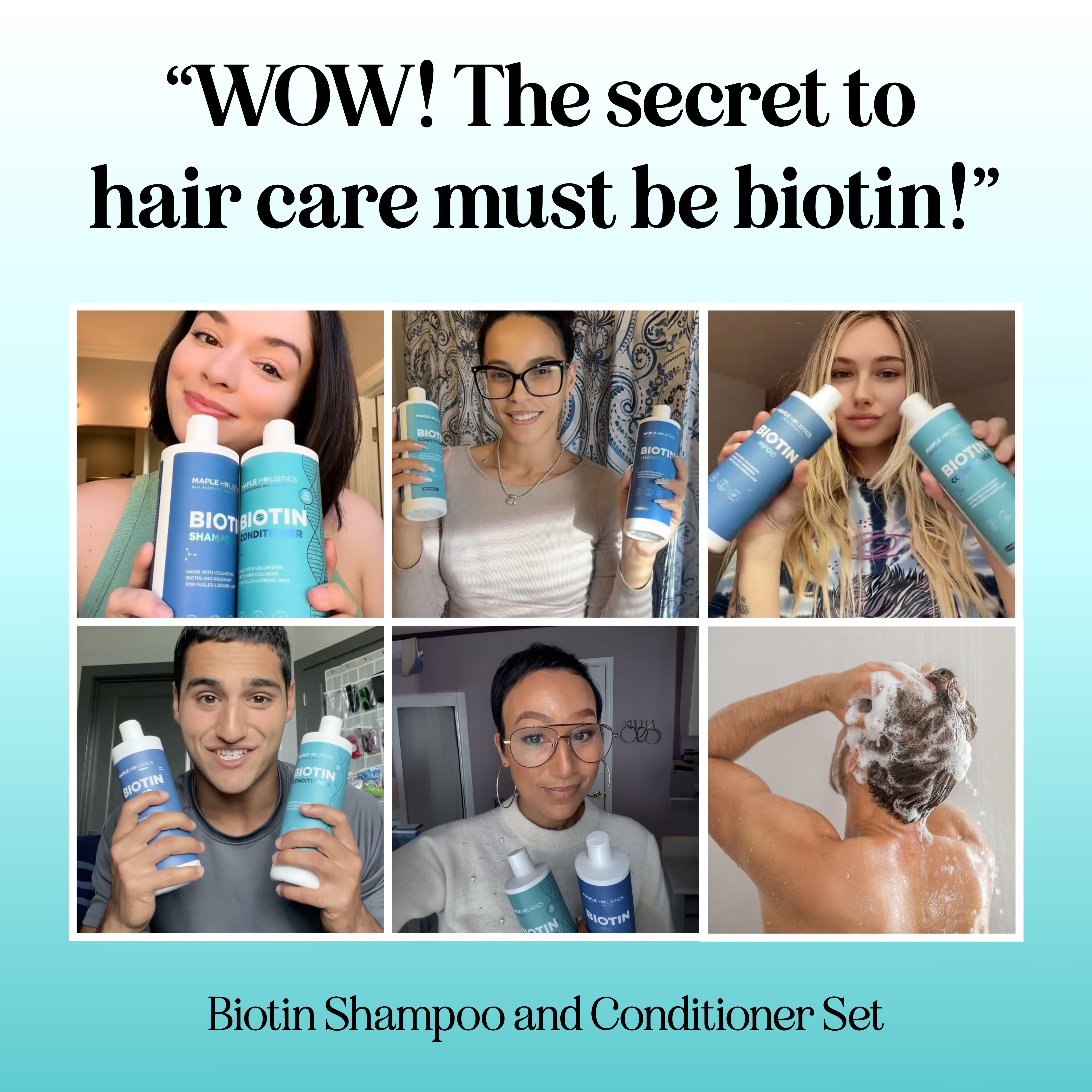 Premium Biotin Hair Growth Set & Bundle for Thicker, Stronger Hair - Essential Vitamins for Healthy Hair, Skin & Nails - Perfect for Daily Hair Care Routine & Beauty Regimen