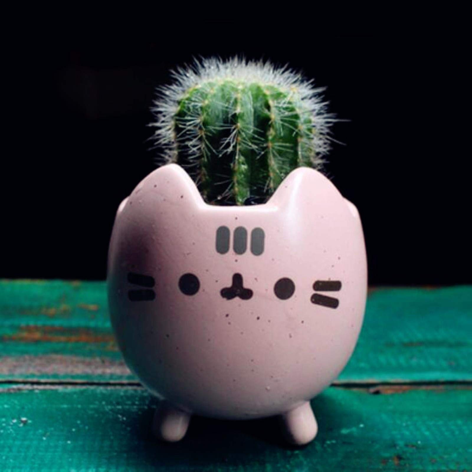 Adorable Cat-Shaped Flower Pot with Drainage Hole - Cute Succulent Planter, Animal Home & Garden Decor, Bonsai Pot - Perfect for Indoor Plants, Office Desk Decor, Birthday Gifts & Housewarming Presents