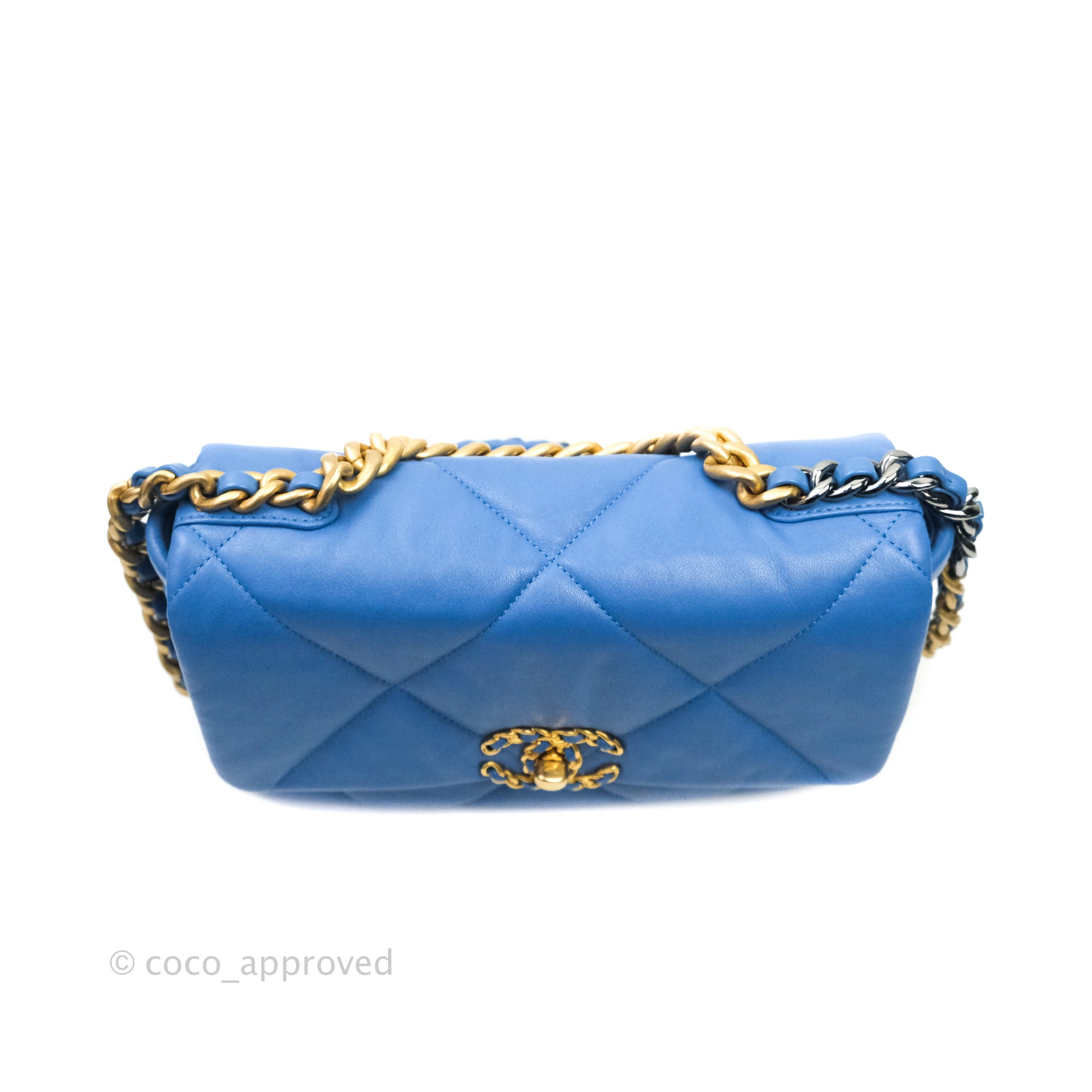 Chanel 19 Small Handbag in Blue with Mixed Hardware - Luxury Crossbody Bag for Women, Perfect for Date Night & Evening Events