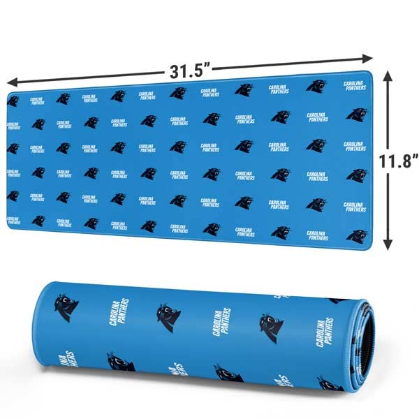 Skinit Large Gaming Mouse Pad - Officially Licensed NFL Carolina Panthers Blitz Series Design | Stitched Edges, Waterproof, Non-Slip Rubber Base | Perfect Desk Mat for PC, Laptop, Gaming & Office Work