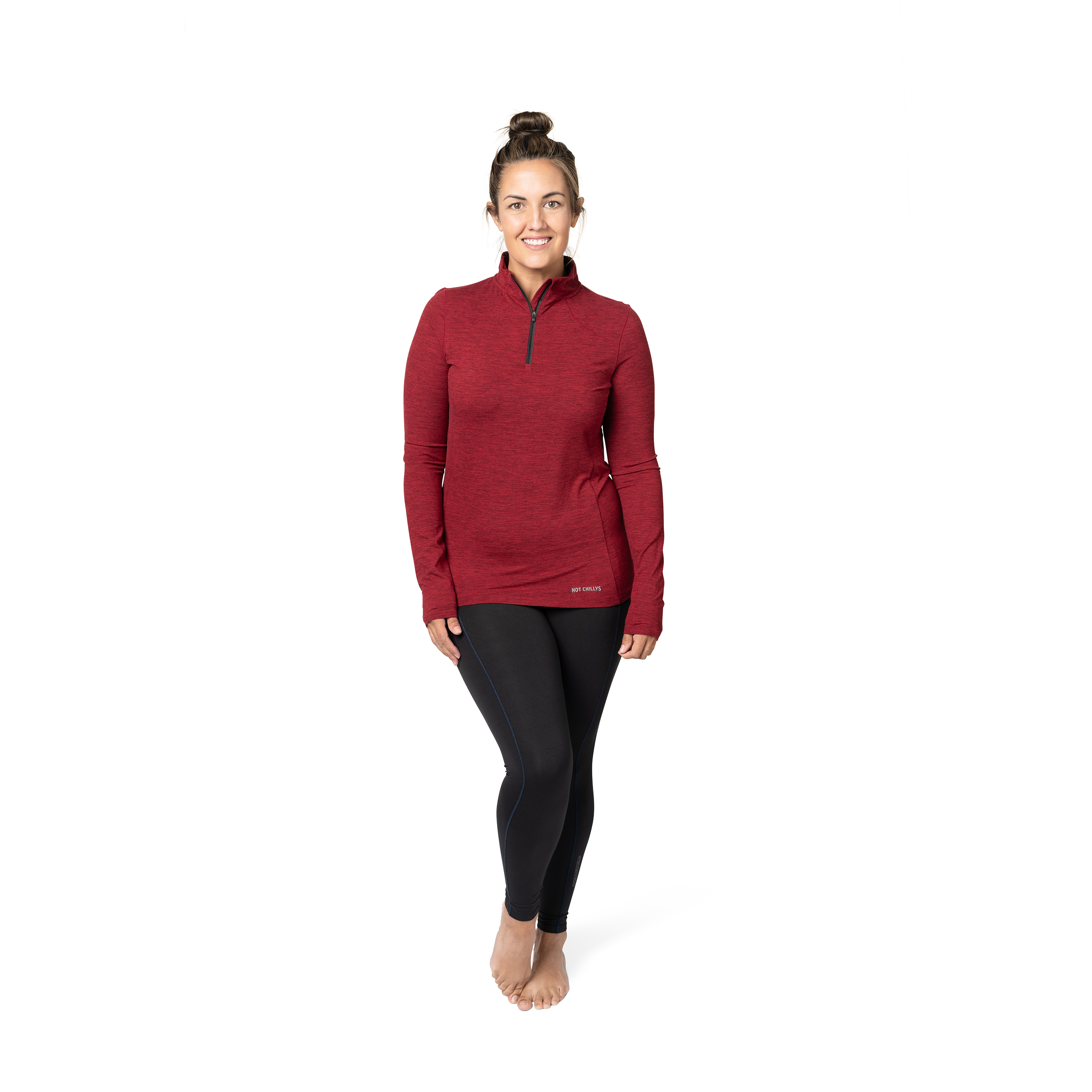 Women's ClimaTek Zip Tech Fleece Hoodie - Burgundy Heather | Lightweight & Breathable for Outdoor Activities & Workouts