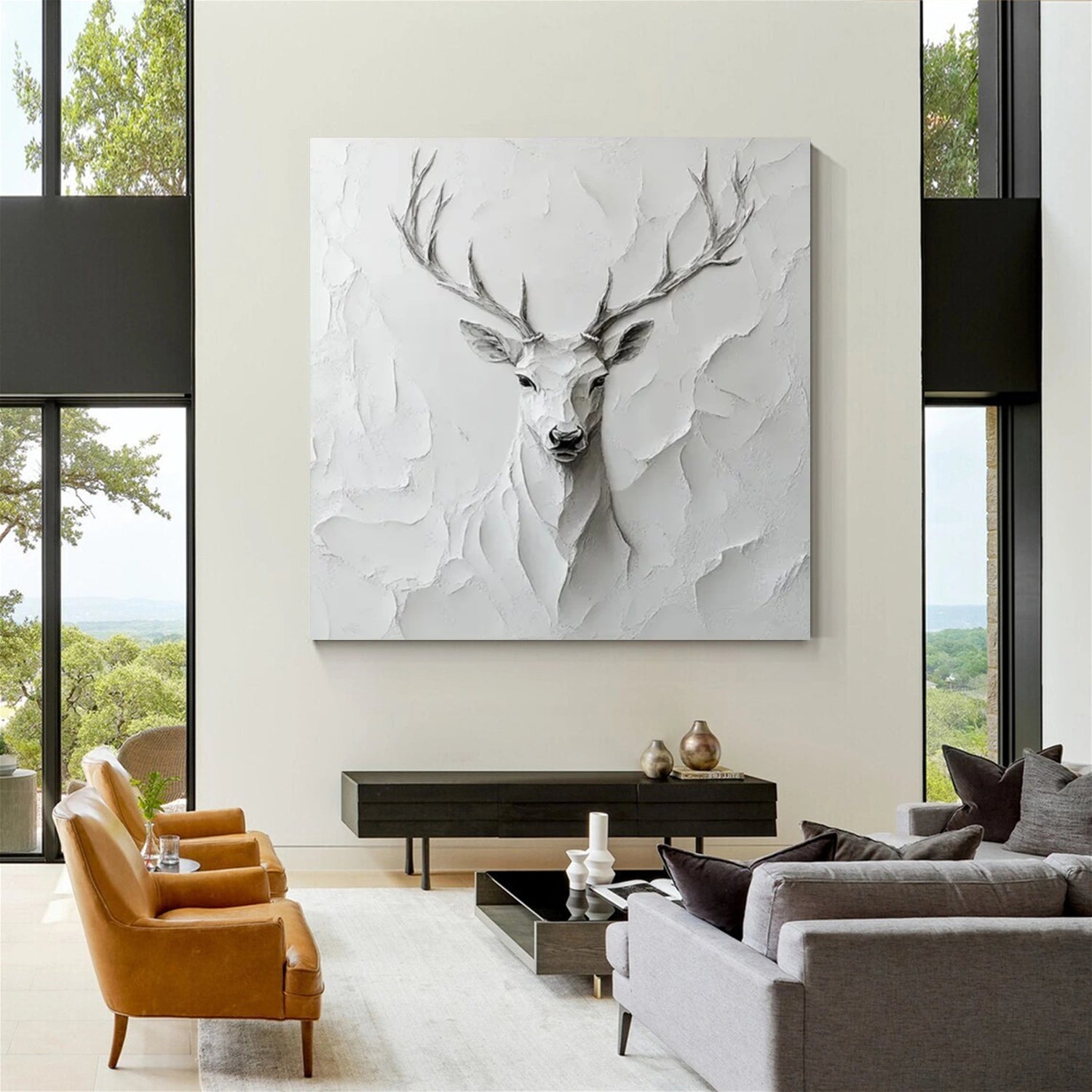 Animal Art Painting #AP114 - Handmade Canvas Wall Decor for Living Room, Bedroom & Office | Wildlife & Nature Inspired Artwork