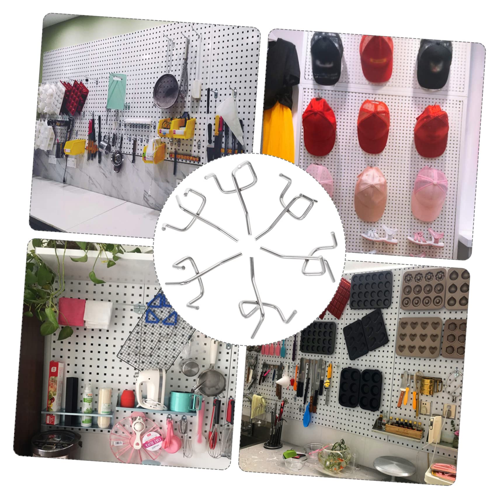 iplusmile 200 Pcs Pegboard Hooks - Heavy Duty Iron Tool Organizer Hooks for Workshop, Garage & Retail Store Organization - Perfect for Hanging Tools, Accessories & Supplies