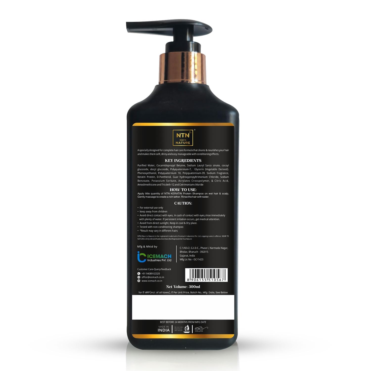 Keratin Protein Shampoo for Men & Women - 300ml Sulfate-Free Hair Repair Treatment for Dry, Damaged Hair - Salon Quality at Home | Daily Use & Color-Treated Hair Care