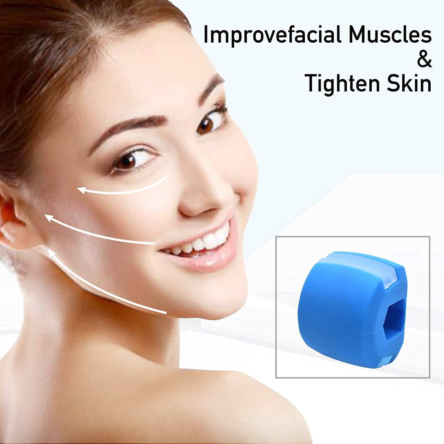 Citaaz Jawline Exerciser for Face & Neck - Define & Slim Jawline, Tone Facial Muscles, Reduce Stress & Cravings - Anti-Aging Facial Workout Tool for Men & Women - Perfect for Home, Office & Travel (Pack of 1)