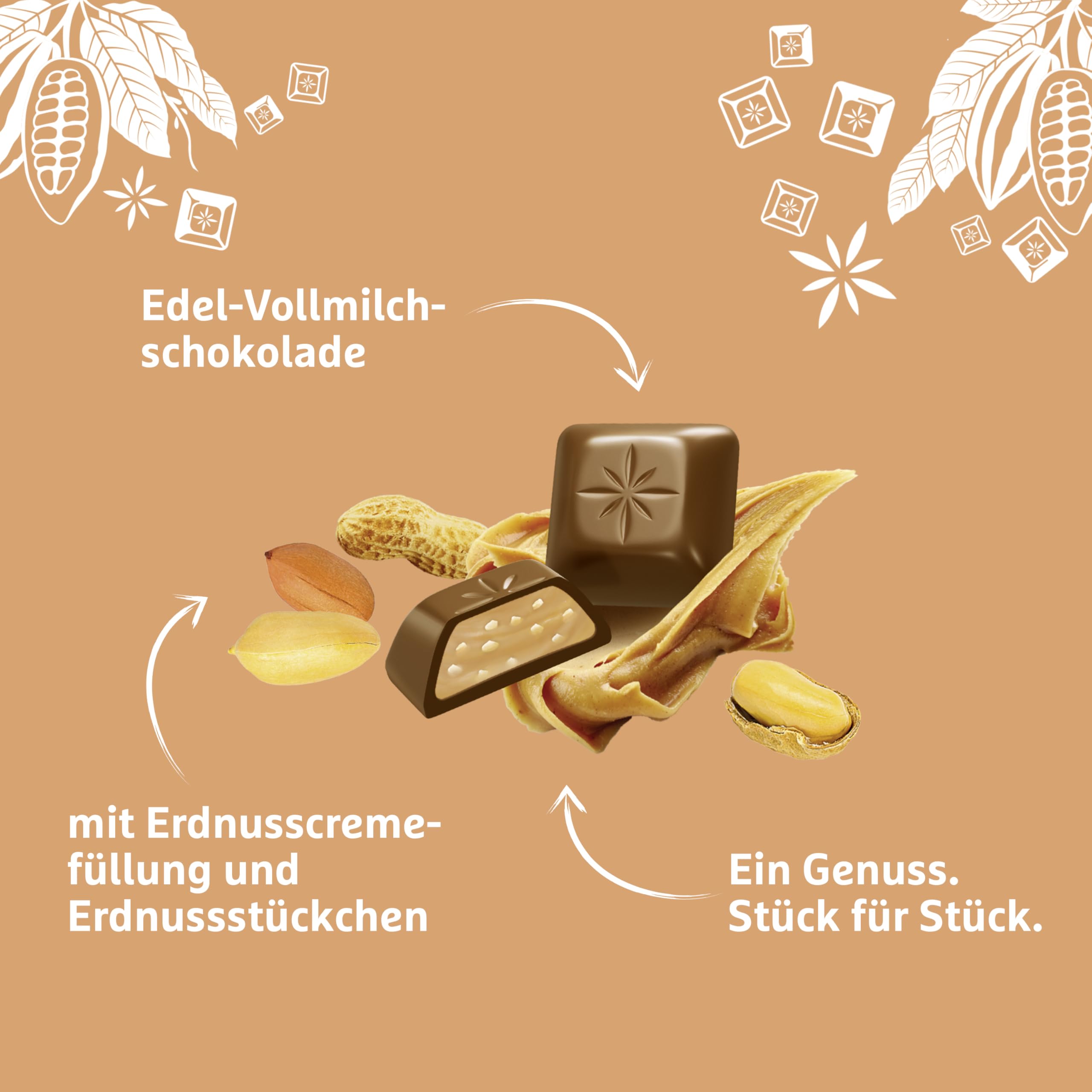 Schogetten Crunchy Peanut Butter Chocolate Bar 100g - Individually Wrapped for Convenience - Perfect for Snacking, Gifts & Dessert Toppings