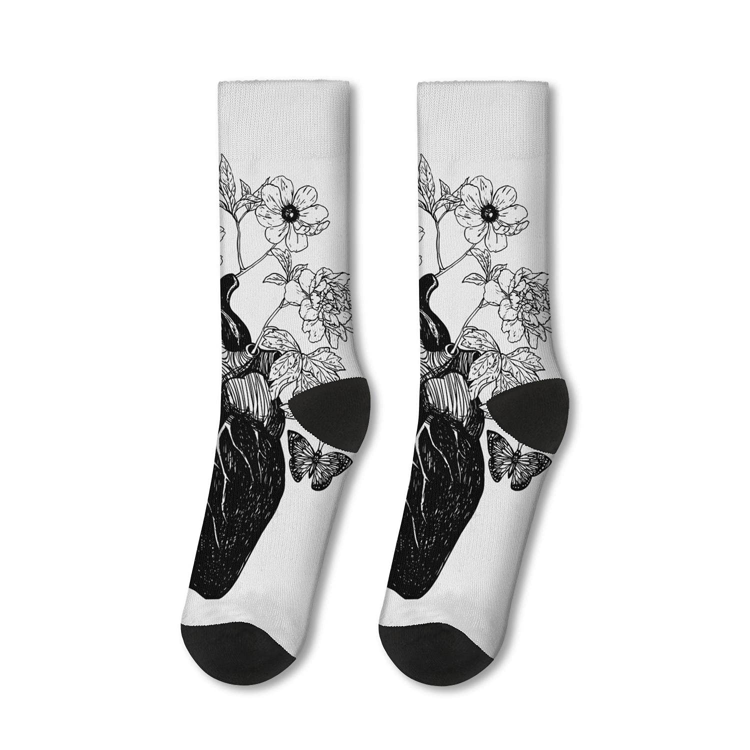 Comfortable High Ankle Crew Socks for Men & Women - Cute Novelty Sports Socks with Funny Designs - Perfect Gift for Athletes, Runners & Casual Wear