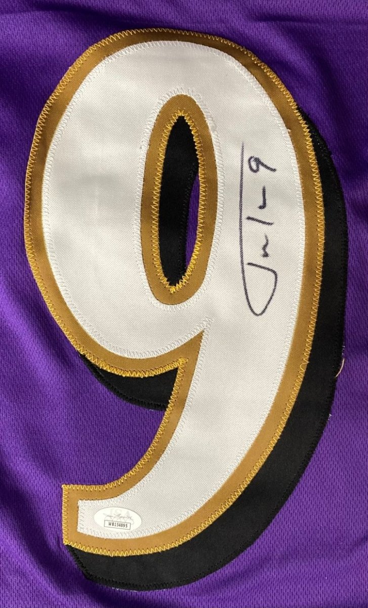 Justin Tucker Autographed Baltimore Ravens Purple Football Jersey - JSA Certified - Perfect for Fans, Collectors & Game Day Memorabilia