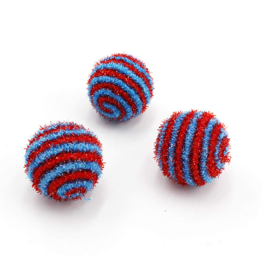 Balacoo 10-Pack Elastic Cat Balls - Crinkle Pet Chew Toys for Cats & Small Dogs, Sparkle Bouncy Ball with Vocal Sound - Perfect for Interactive Play, Training & Teasing Your Kitten or Puppy