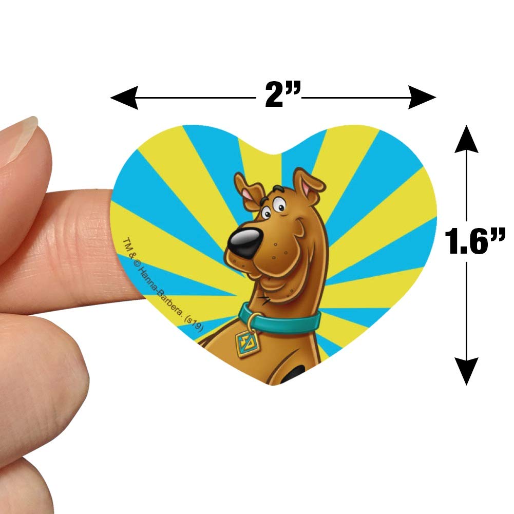 Scooby-Doo Heart Shaped Planner Stickers - Cute Cartoon Character Scrapbook Decals for Bullet Journal, DIY Crafts, School Supplies & Gift Wrapping