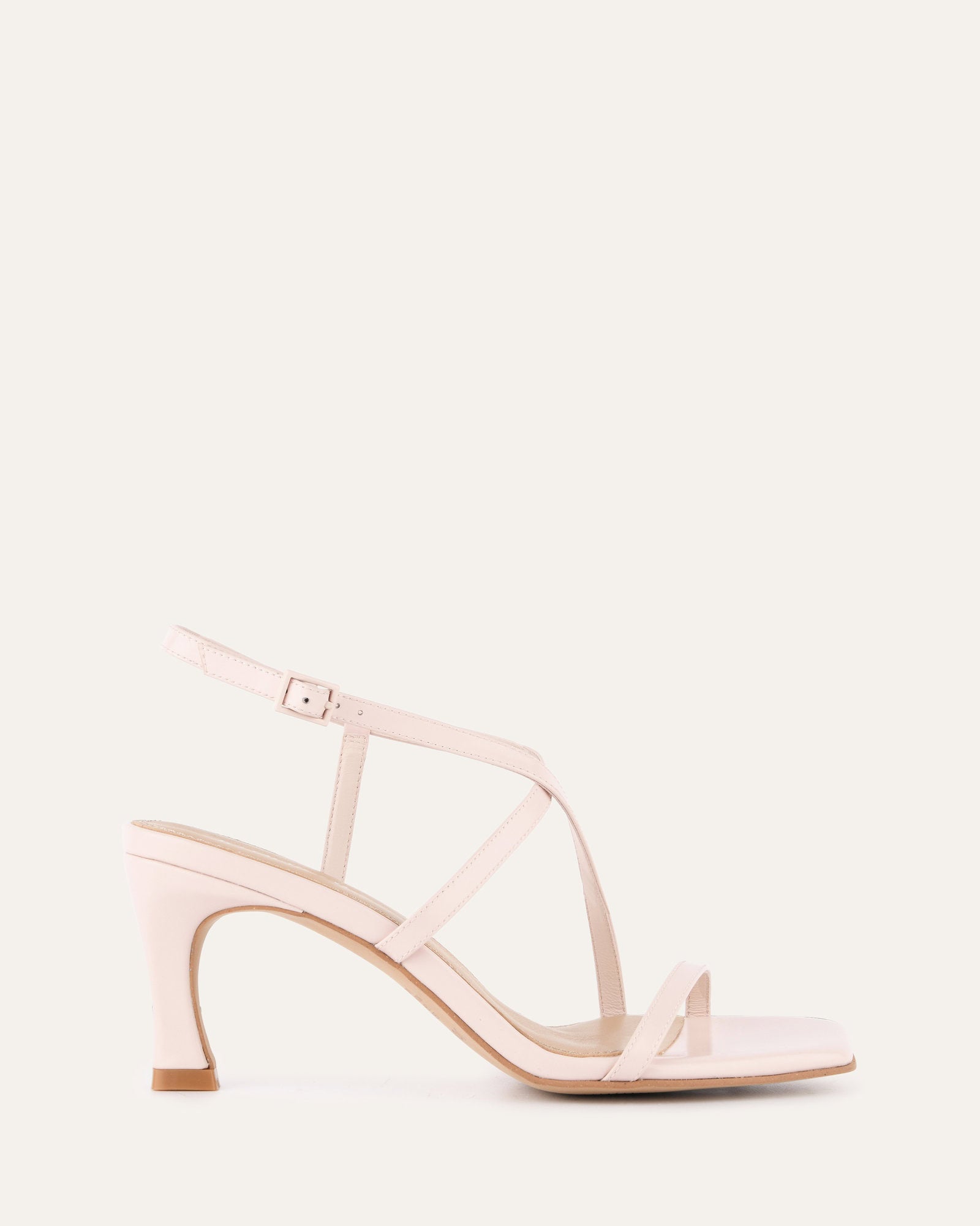 JOCKEY Women's High Heel Sandals - Soft Pink Genuine Leather Strappy Dress Sandals for Weddings, Parties & Summer Outings