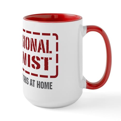 White/Red Inside - Professional Feminist Large Mug