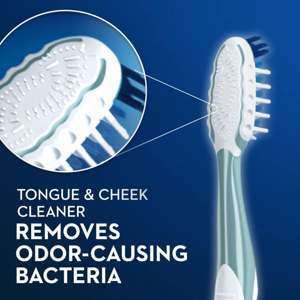 Oral-B CrossAction All-in-One Soft Toothbrushes, Pack of 2 – Gentle Cleaning for Sensitive Teeth & Gums, Perfect for Travel & Daily Oral Care