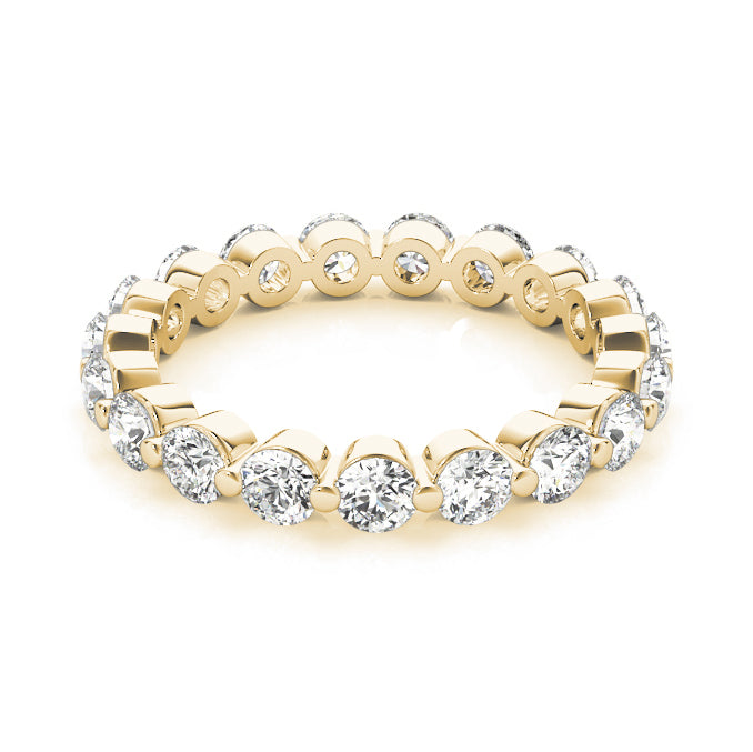 2.0 Carat Diamond Floating Eternity Band Ring - Single Shared Prong Setting - 14K White Gold Wedding Band for Women - Perfect for Anniversary, Engagement & Special Occasions