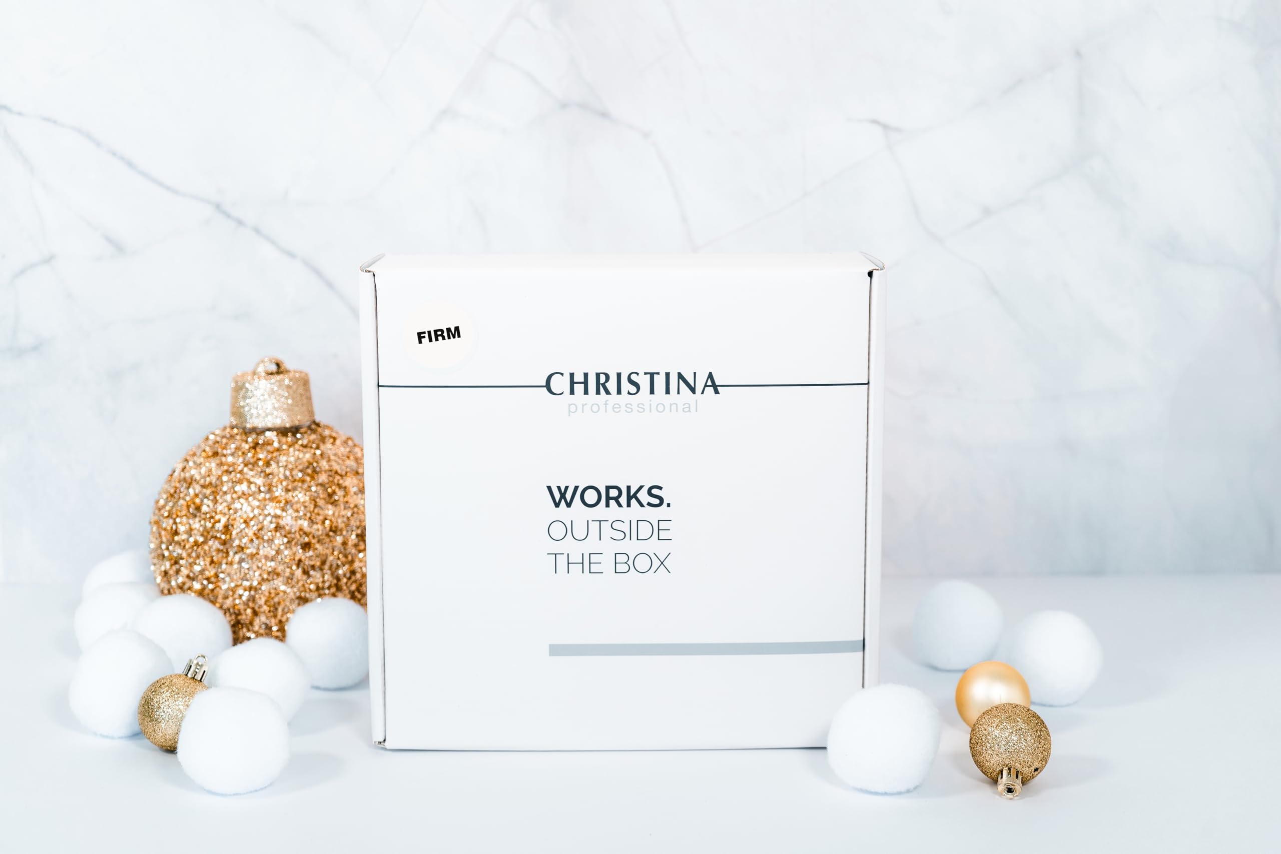 Christina Christmas Gift Box Set #2 - Anti-Aging Line Repair Firming Cream, Brightening Cleanser, SPF50 Serum & Night Cream | Perfect Holiday Skincare Routine for Dry Skin & Wrinkle Care