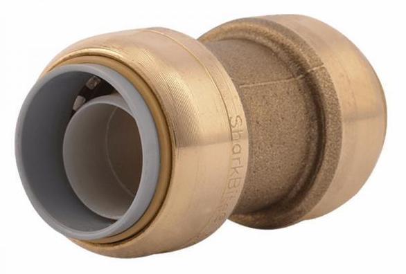 SharkBite 3/4 Inch Push-to-Connect Coupling Fitting UR4016 - Easy Plumbing Repair for PEX, Copper & CPVC Pipes - Perfect for DIY Home Water Line Fixes & Emergency Leak Repairs