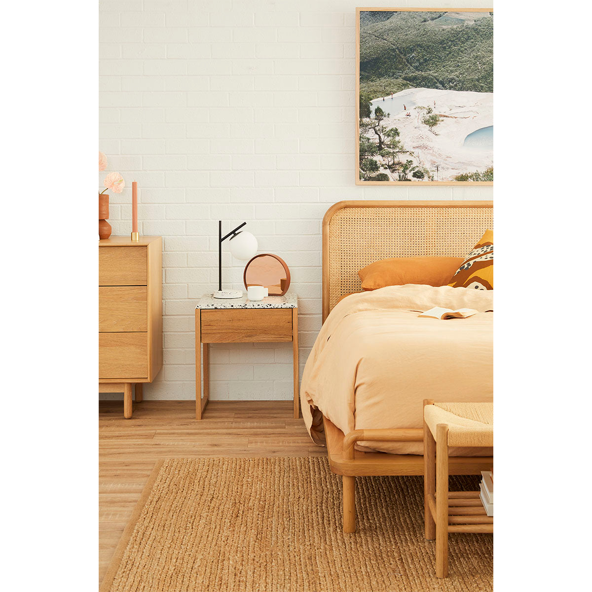 Sol Studio Flo Table Lamp - Modern LED Desk Light with Adjustable Brightness, Warm White Light for Home Office, Bedroom, and Living Room Decor