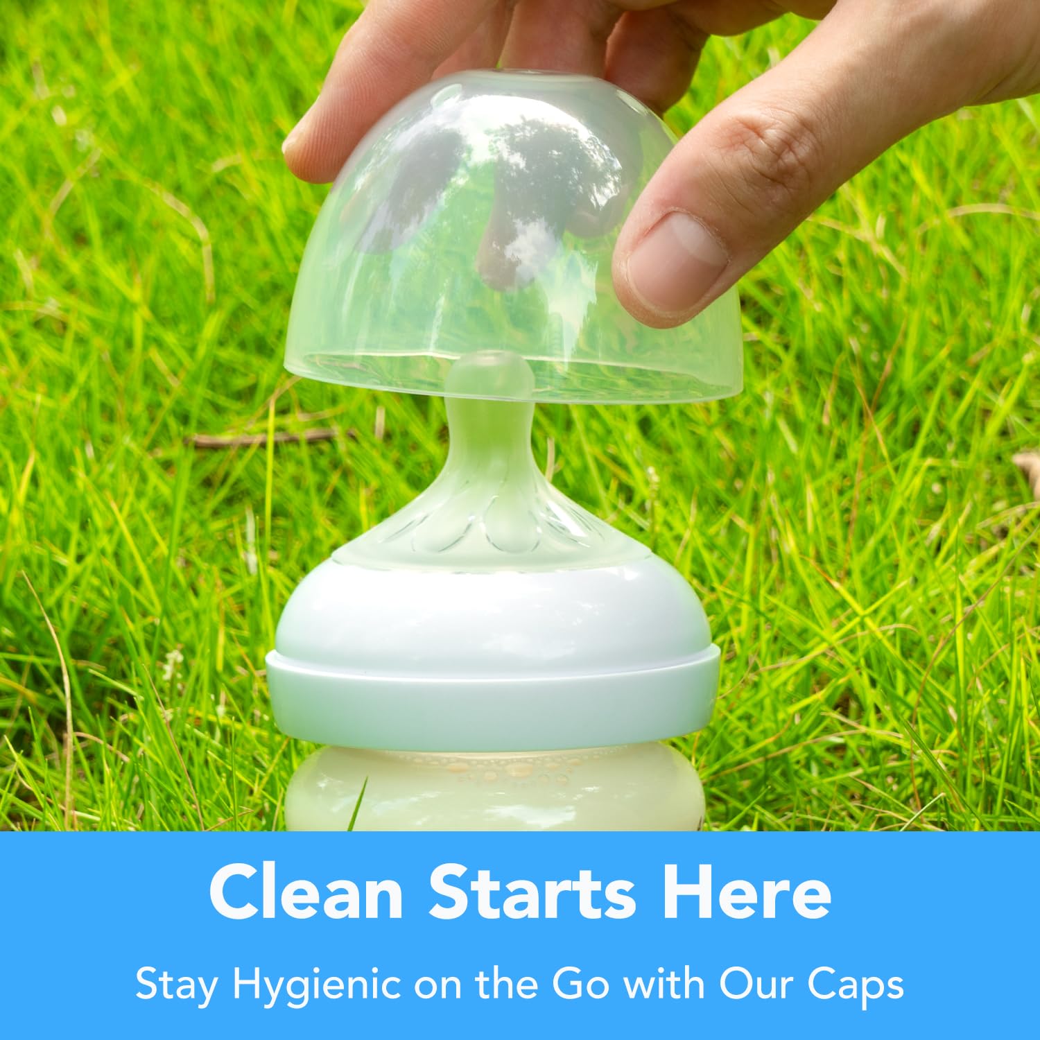 **Philips Avent Natural Baby Bottle Replacement Caps – 4-Pack, Soft & Safe PP Lids for Plastic & Glass Bottles – Perfect for Travel, Daycare & On-the-Go Feeding**