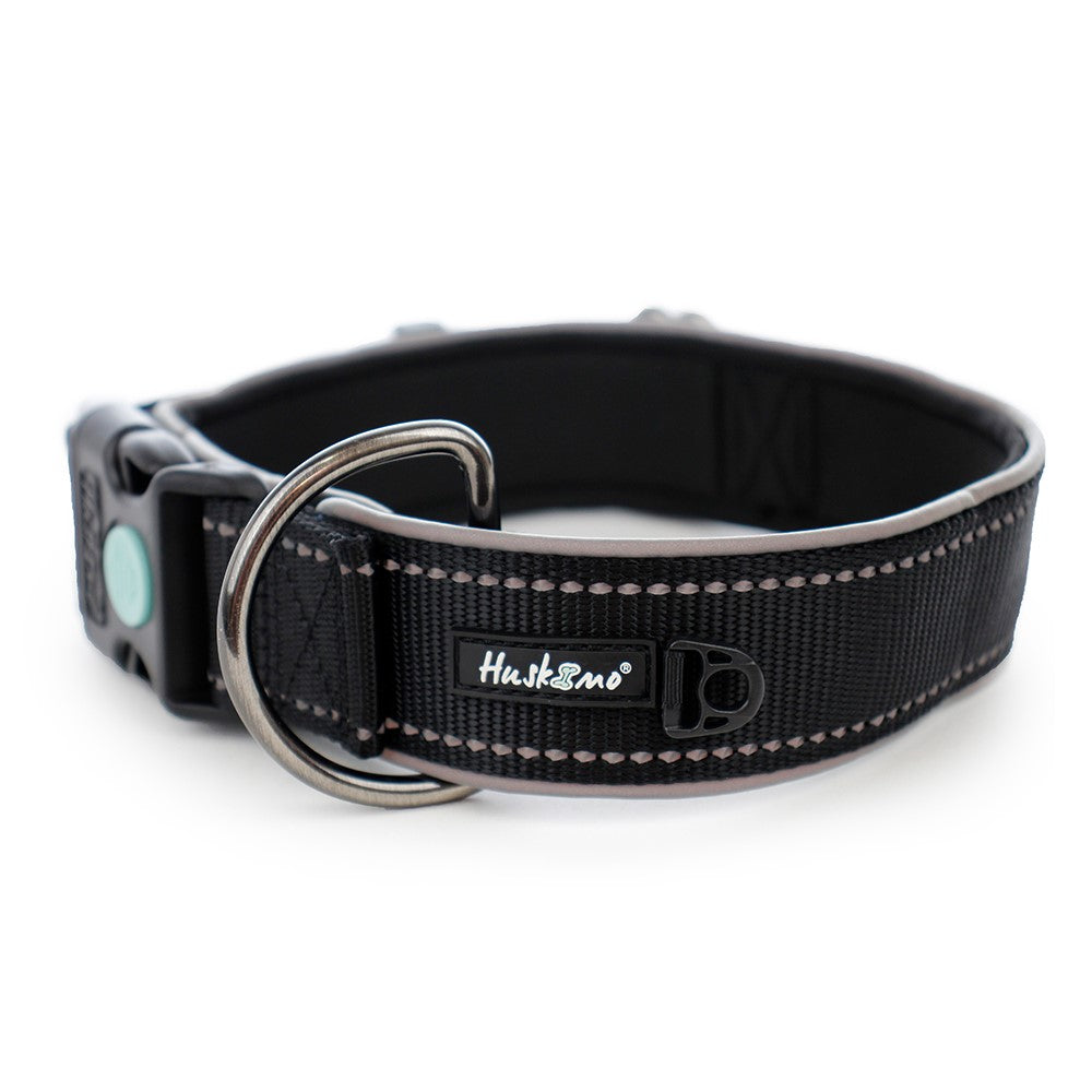 Huskimo X360 Reflective Dog Collar with 360° Visibility - Adjustable & Durable Pet Collar for Small Medium Large Dogs - Perfect for Night Walks, Hiking & Outdoor Adventures