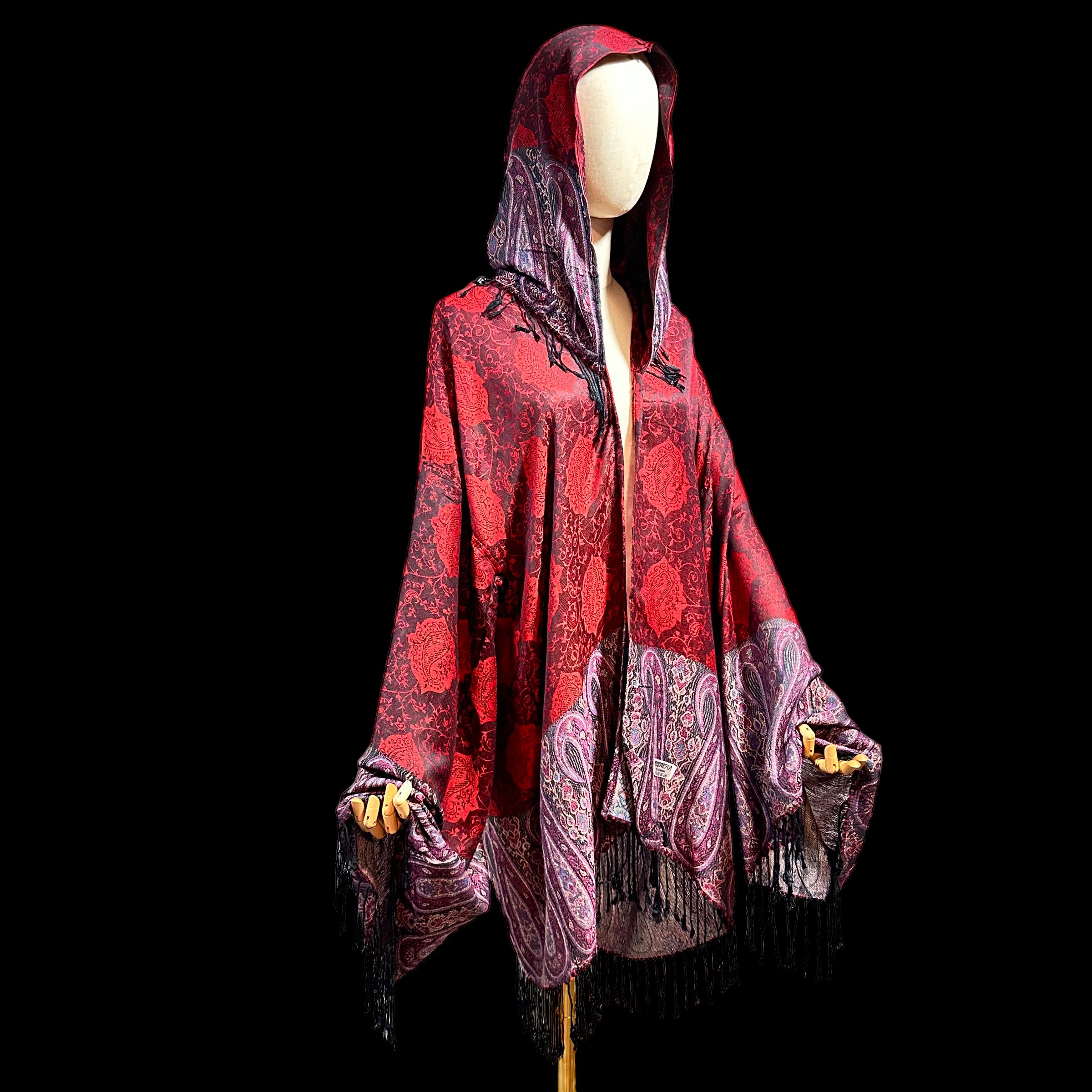 PASH ROBE - Soft & Luxurious Women's Bathrobe in Black & Red - Perfect for Spa, Relaxation, and Home Comfort