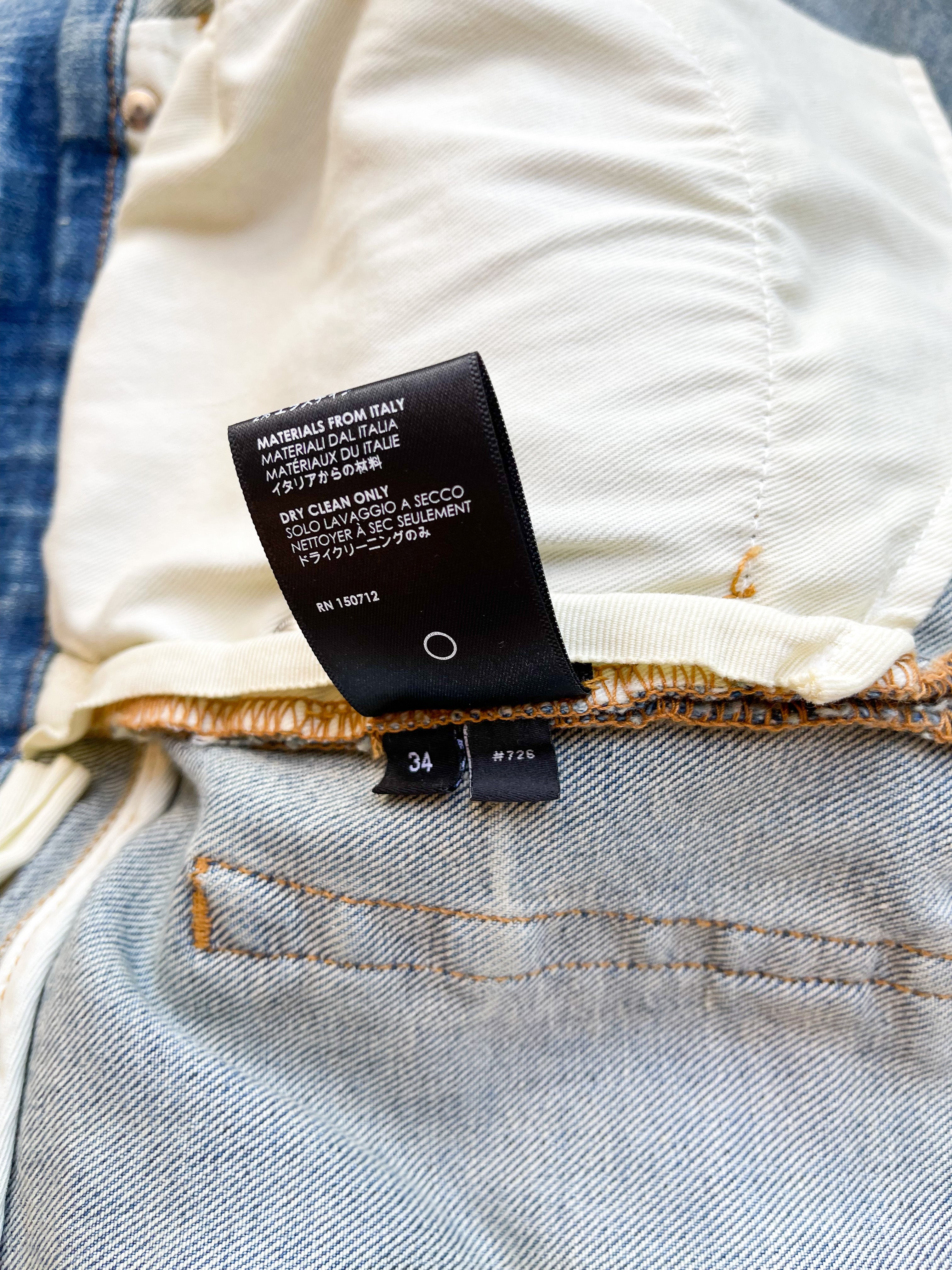 Amiri Patch Jeans for Men - Distressed Denim with Scarf Design | Perfect for Casual Wear, Street Style & Night Out