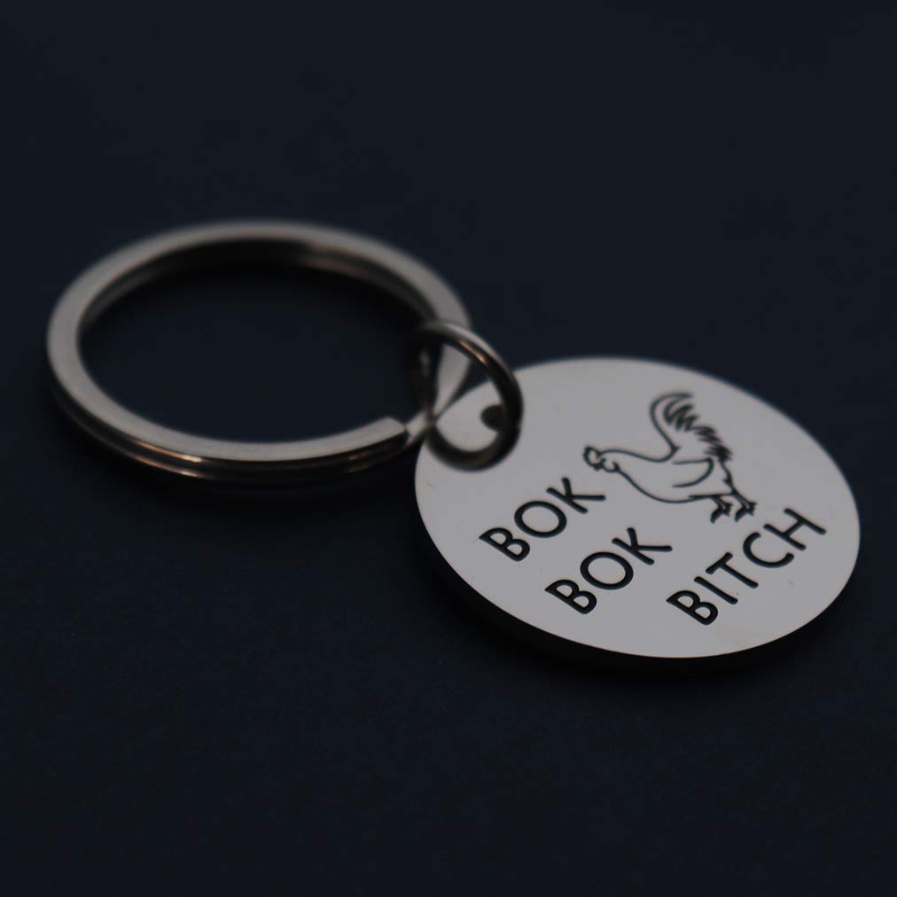 Funny Crazy Chicken Lady Keychain - Cute Chicken Lovers Gift for Farm & Backyard Poultry Enthusiasts - Perfect for Chicken Mom, Farmers & Animal Lovers (Great for Keyrings, Gifts & Farmhouse Decor)