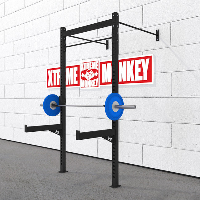 XM FITNESS 4 4 Wall Mount Rig V2 - Heavy Duty Home Gym Equipment for Cross Training, Strength Workouts & Functional Fitness - Perfect for Garage Gyms & Small Spaces