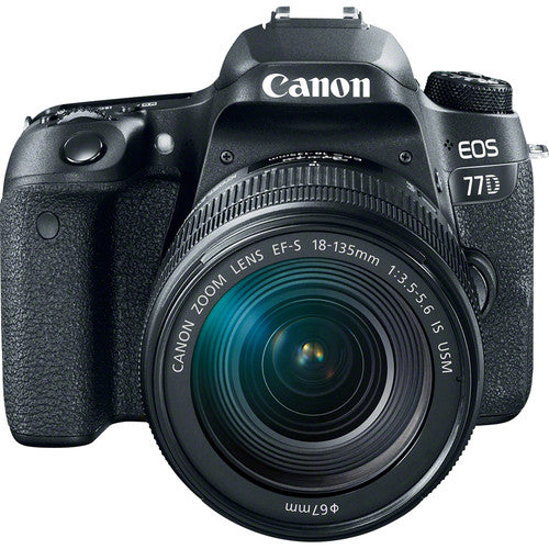 Canon EOS 77D Digital SLR Camera with 18-135mm USM Lens Kit - Professional Photography for Travel, Portrait & Vlogging | DSLR Camera Bundle with EF-S Lens