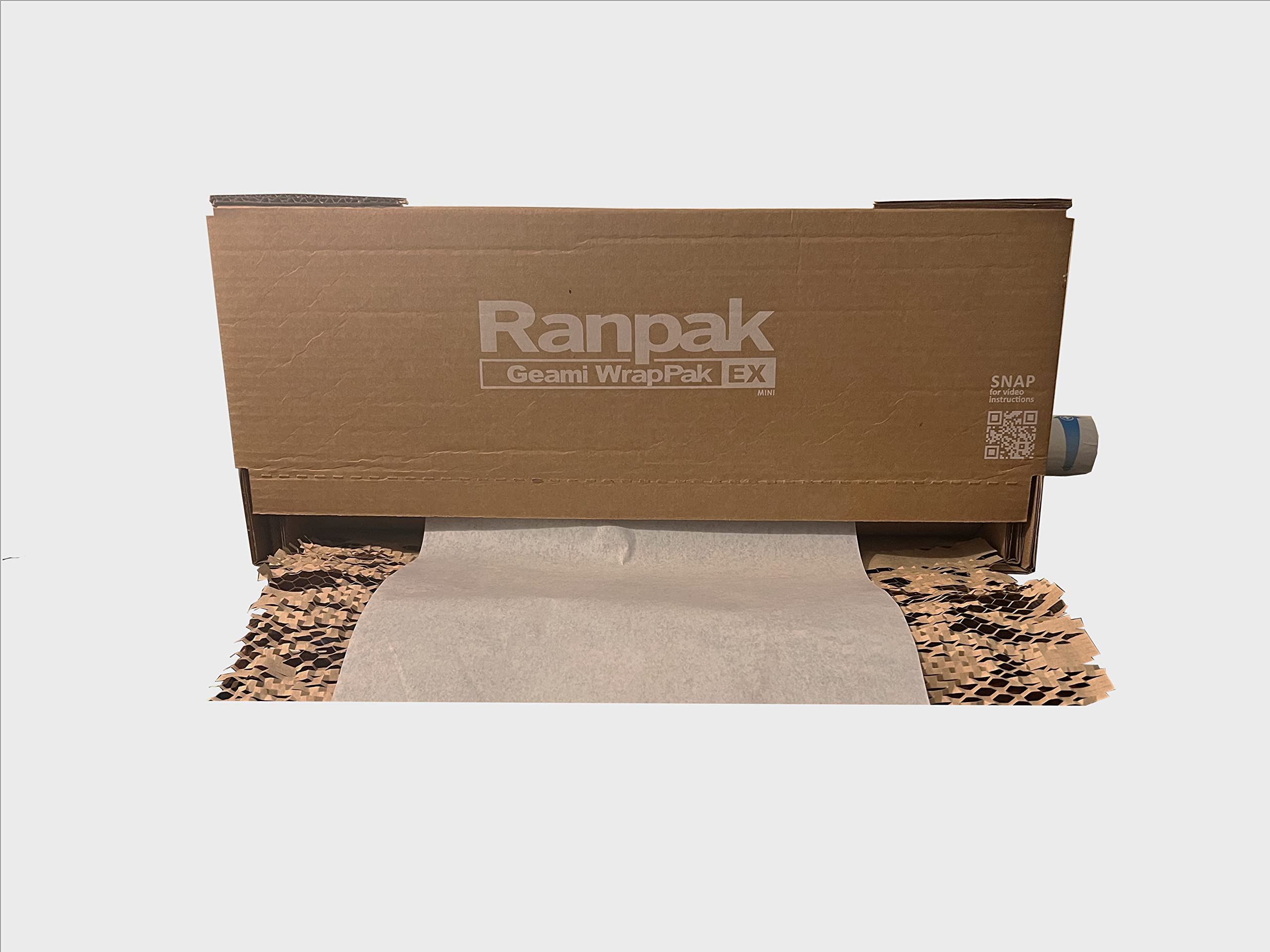 WrapPak Ex 750 Feet Expandable Honeycomb Cushion Wrap - Recyclable & Eco-Friendly Kraft Paper Packing Material for Shipping, Made in USA | Perfect for Protecting Fragile Items During Moving & E-Commerce Shipping