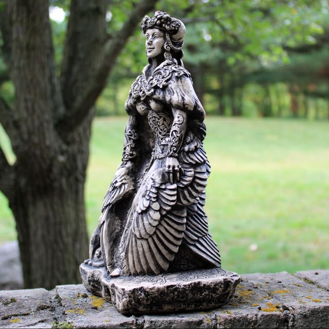 Freya Statue - Norse Goddess of Love, Beauty & War - 13 Inch Viking Figurine with Stone Finish - Perfect for Home Altar, Norse Decor & Viking Enthusiast Gifts