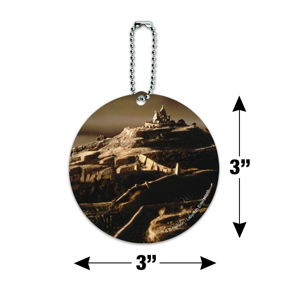 Labyrinth The Goblin City Round Luggage ID Tag - Unique Suitcase Identification Card for Carry-On Bags - Perfect for Travel, Cosplay, and Movie Fans