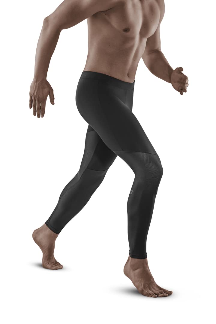 CEP Men's Ultralight Performance Compression Tights - Athletic Workout & Running Leggings for Gym, Cycling & Sports Recovery (Black)