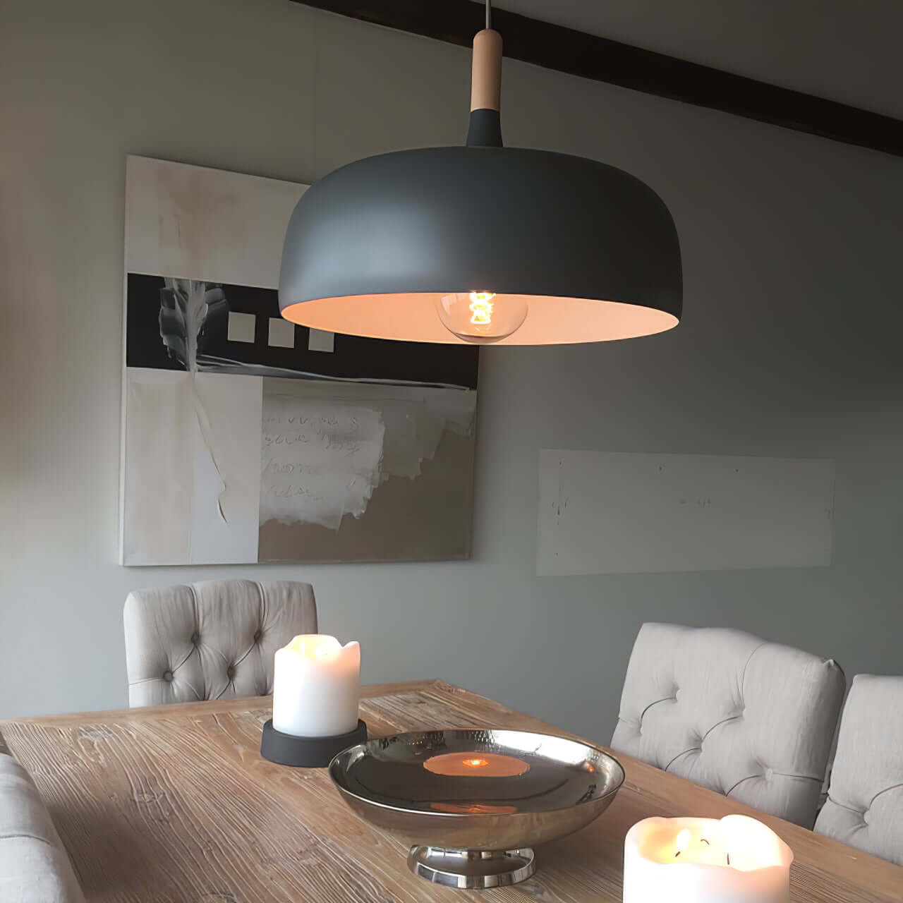 Stylish Acorn Pendant Light Fixture - Modern Hanging Ceiling Lamp for Kitchen Island, Dining Room & Bedroom Decor