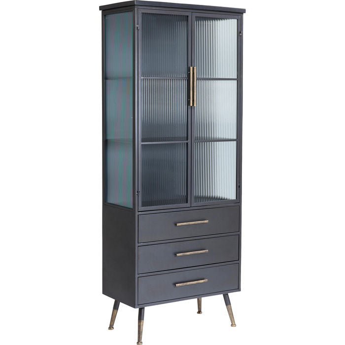 La Gomera 2-Door 3-Drawer Storage Cabinet - White Wooden Wardrobe for Bedroom, Living Room & Office Organization
