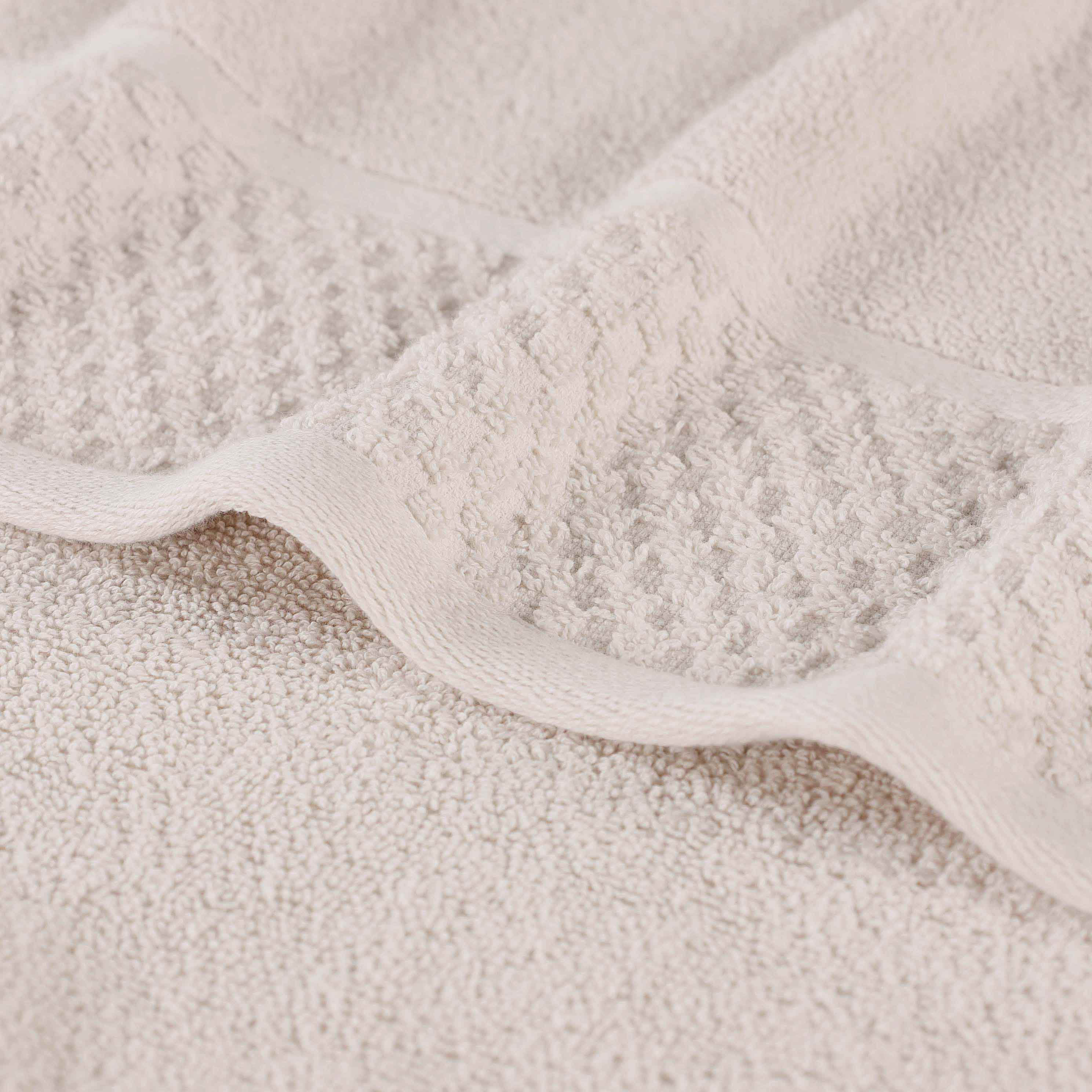 Lodie Cotton Plush Jacquard Bath Sheet Set of 2 - Ultra Soft & Absorbent Luxury Towels for Spa, Bathroom & Beach Use
