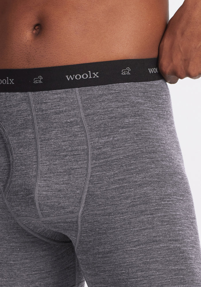 Reaction Boxer Briefs for Men - Soft & Breathable Graphite Heather Underwear | Perfect for Gym, Workout & Everyday Comfort