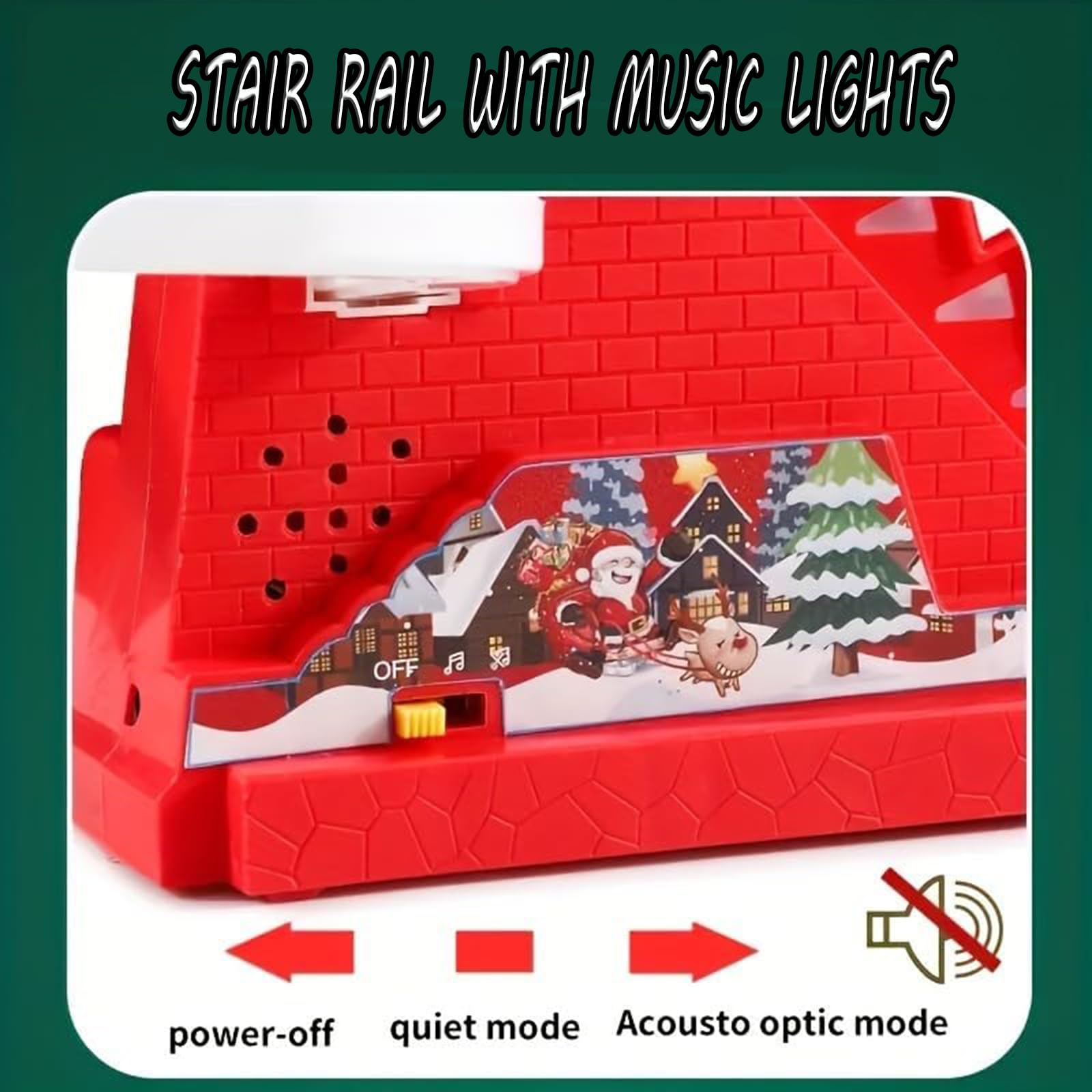 Electric Santa Climbing Toy - Automatic Stair Climbing Christmas Game with LED Lights & Music for Kids - Fun Holiday Race Toy for Toddlers Boys & Girls - Perfect for Christmas Decorations & Family Playtime