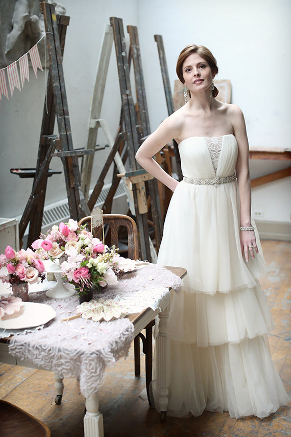 Badgley Mischka Faye Gown - Elegant Wedding Dress for Brides | Perfect for Beach Weddings, Formal Ceremonies & Special Occasions