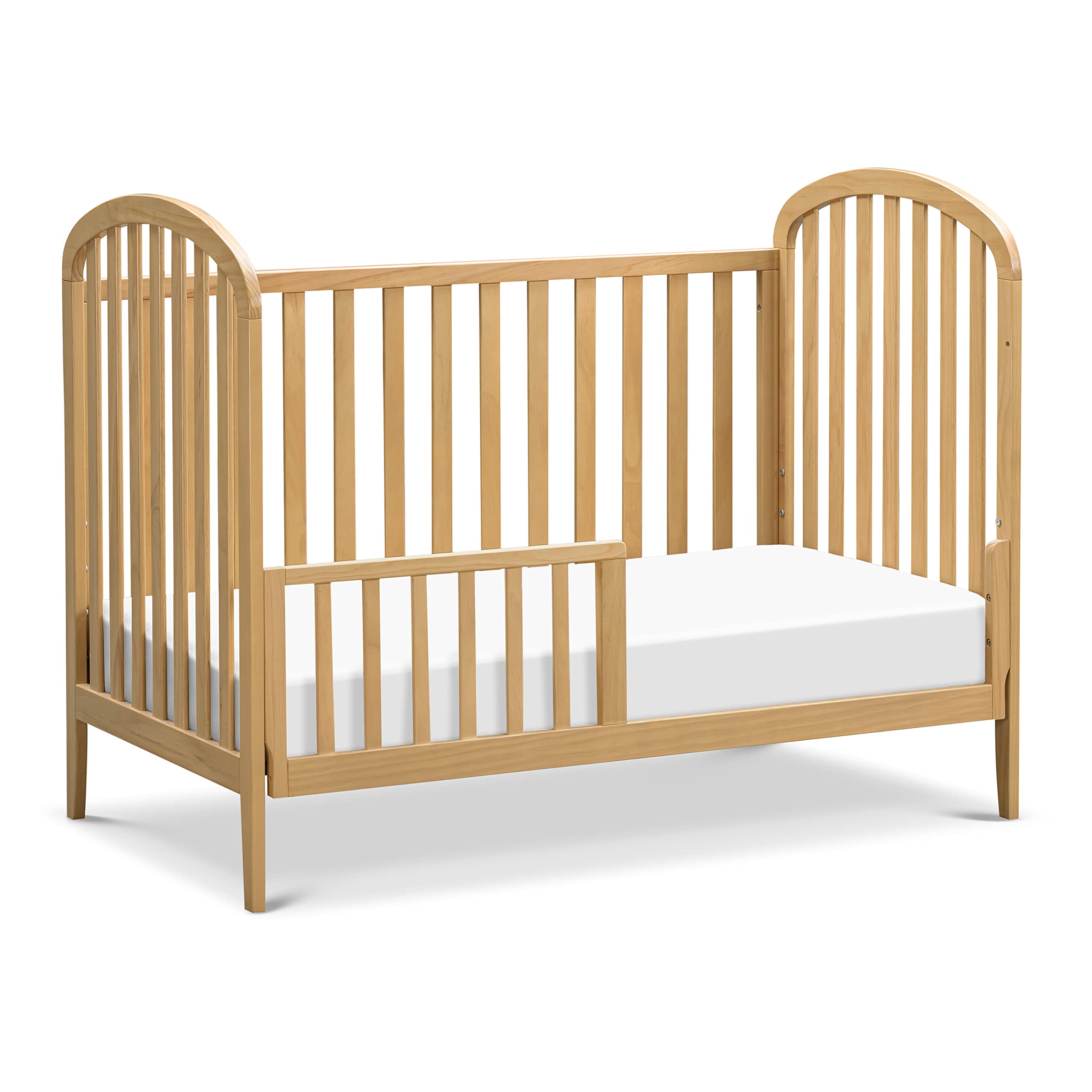 DaVinci Beau 3-in-1 Convertible Baby Crib - GREENGUARD Gold Certified, Converts to Toddler Bed & Daybed - Adjustable Height Wooden Crib in Honey Finish - Perfect for Nursery, Bedroom Transition & Space-Saving Baby Furniture